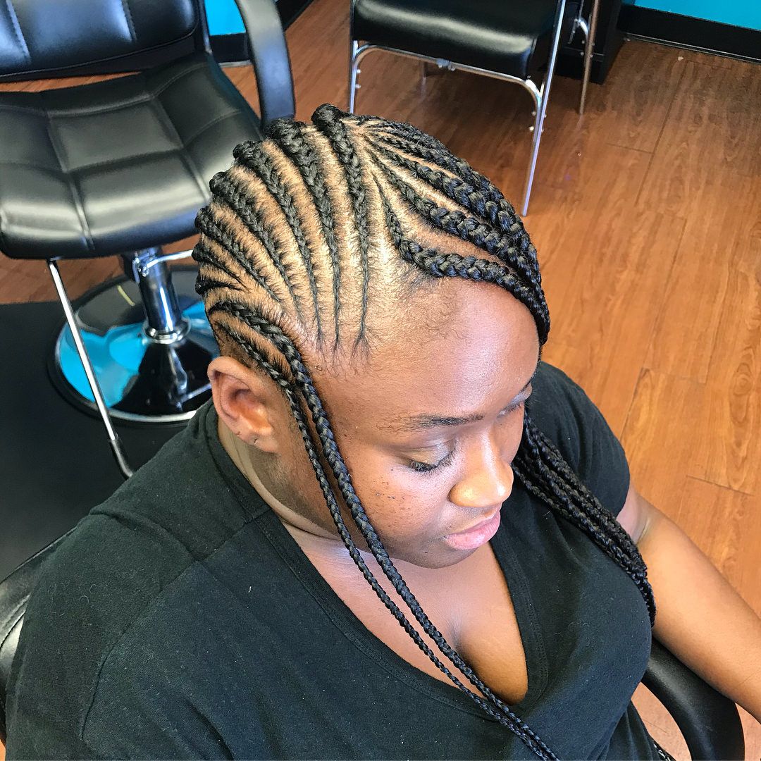 Well Liked Full Scalp Patterned Side Braided Hairstyles Inside 155 Cornrow Braids Collection You Cannot Miss! – Prochronism (View 5 of 20)