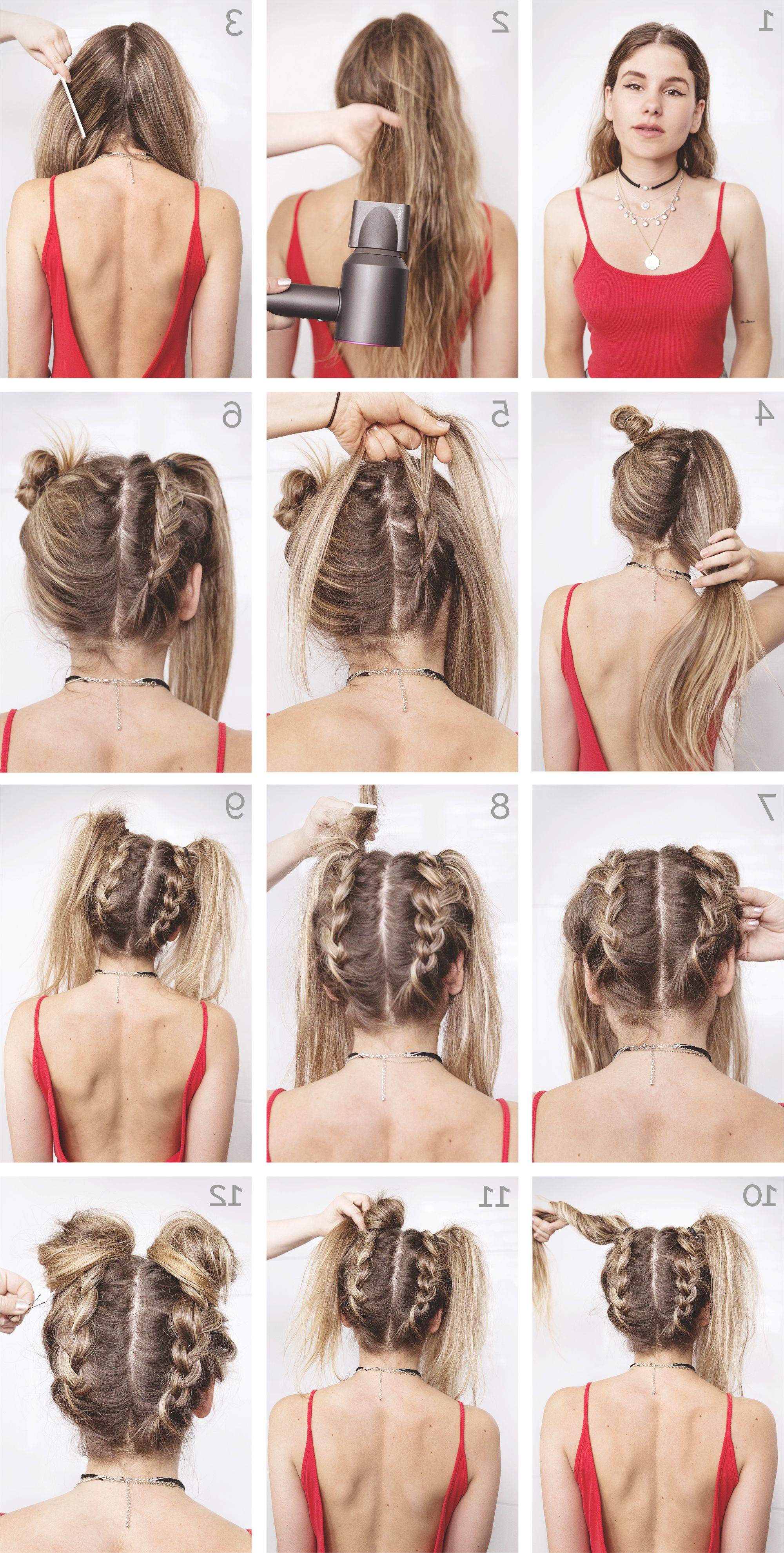 Widely Used Braided Space Buns Updo Hairstyles For Tutorial: Space Buns – Festival Hair › Thefashionfraction (View 10 of 20)