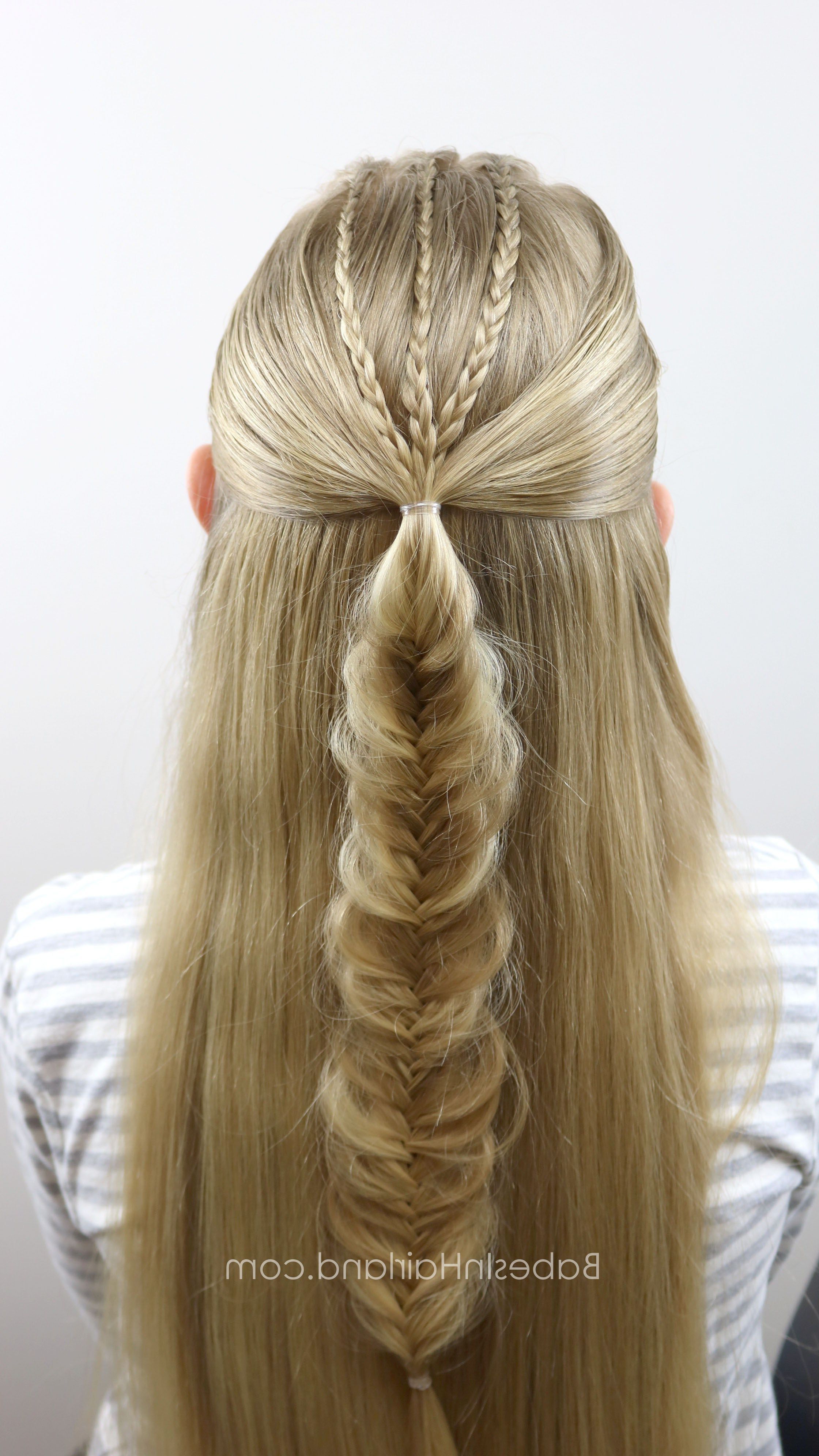 Widely Used Micro Braids In Side Fishtail Braid Pertaining To Half Up Hairstyle With Accent Braids (3 Different Looks (Gallery 19 of 20)