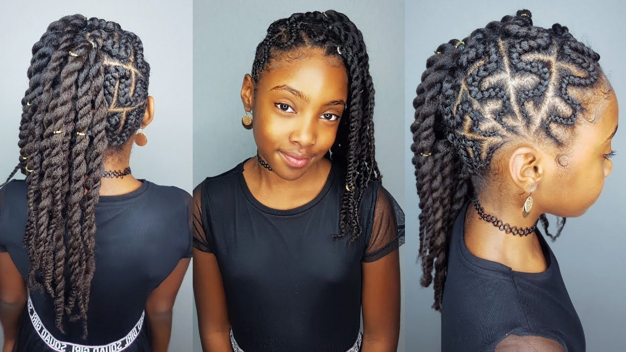 Zig Zag Side Braids  Hairstyle For Girls Pertaining To Newest Zig Zag Cornrows Braided Hairstyles (View 5 of 20)
