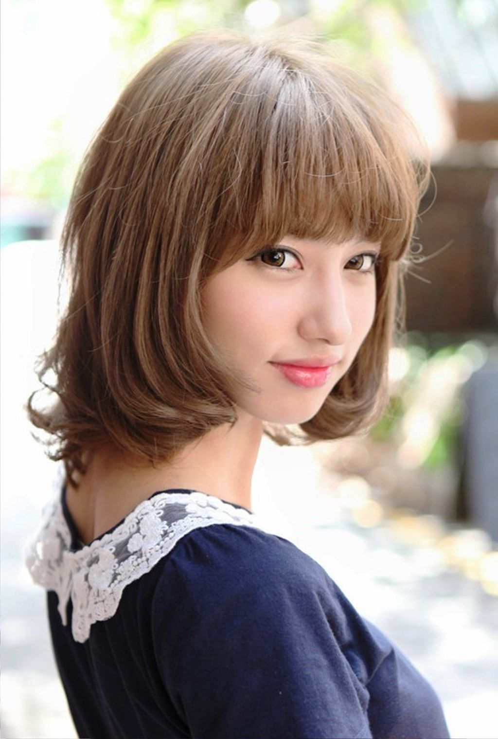 Haircuts With Bangs In Well Liked Blunt Bangs Asian Hairstyles (View 8 of 10)