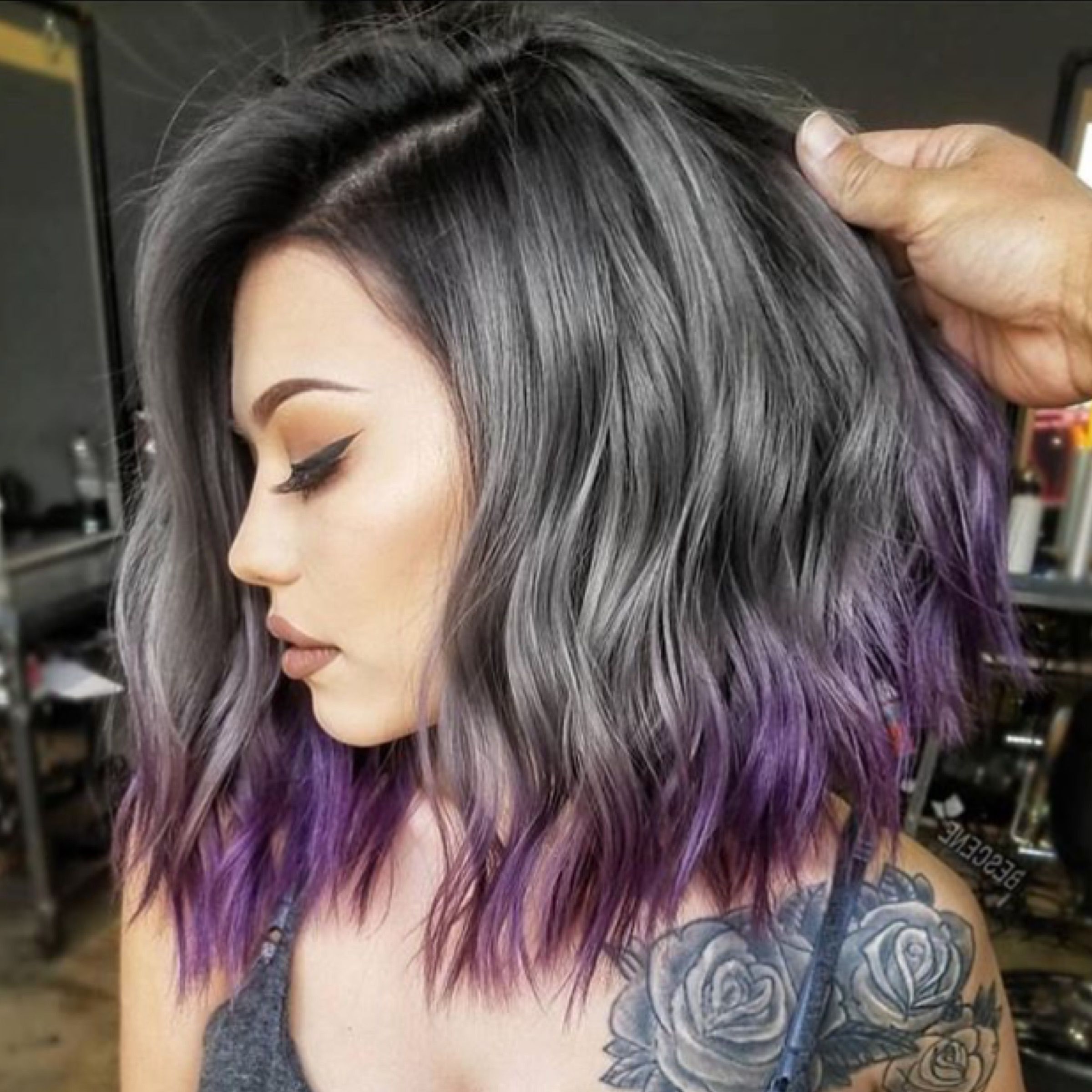 Hairstyles : Denim Blue Hair Ombre Spectacular Fashion Brown Pertaining To Widely Used Ravishing Smoky Purple Ombre Hairstyles (Gallery 20 of 20)