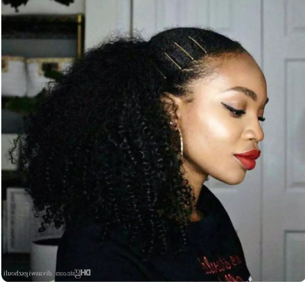 Hairstyles : Ponytail Braids On Natural Hair Drop Gorgeous With 2020 Side Hairstyles With Puff And Curls (View 9 of 20)