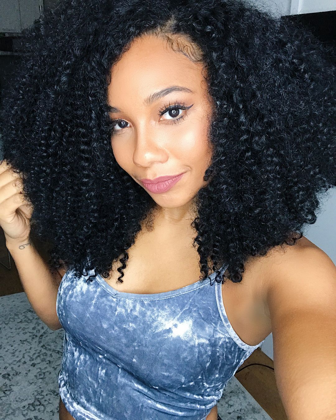 Most Recently Released Luscious Curls Hairstyles With Puffy Crown With Regard To A Perfect Match! Our Bounce Organic Curl Blends Perfectly (View 4 of 20)