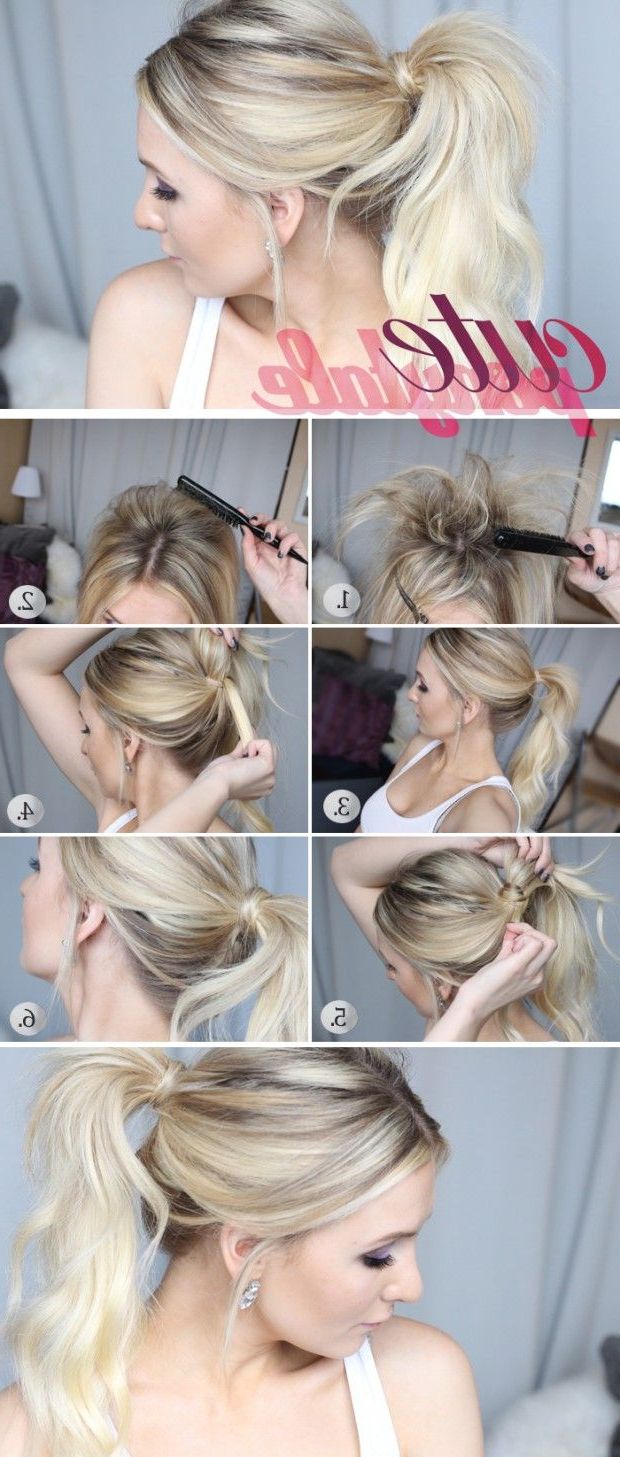 Pin On Long Hair Throughout Famous Messy High Ponytail Hairstyles With Teased Top (View 6 of 20)