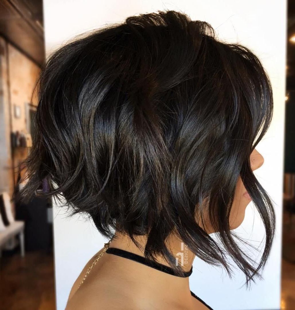 Recent Short Asymmetric Bob Hairstyles With Textured Curls Regarding 70 Best A Line Bob Hairstyles Screaming With Class And Style (View 5 of 20)