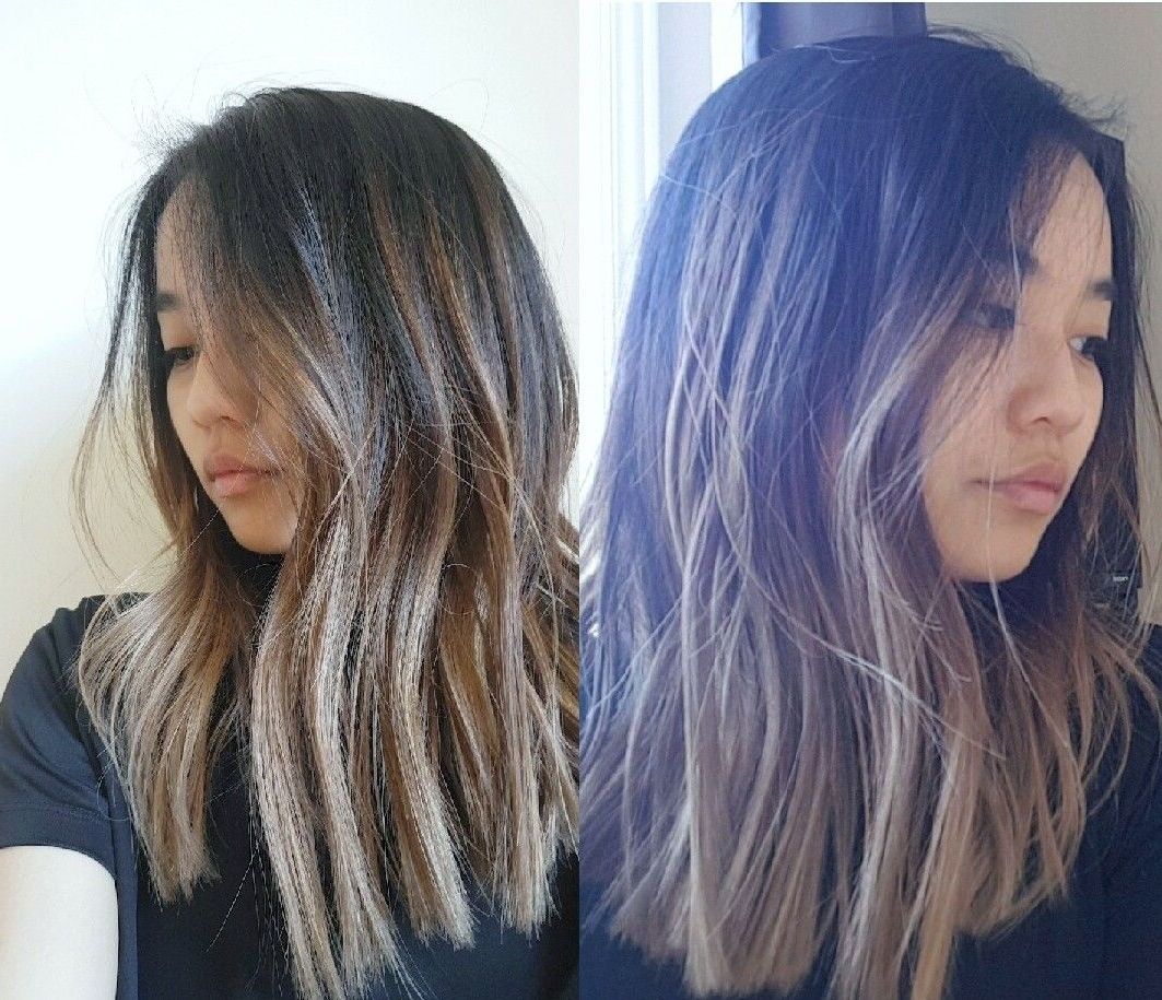 Short #medium #lob #length #asian #blond #blonde #balayage Intended For 2019 Asian Medium Hairstyles With Textured Waves (View 3 of 20)