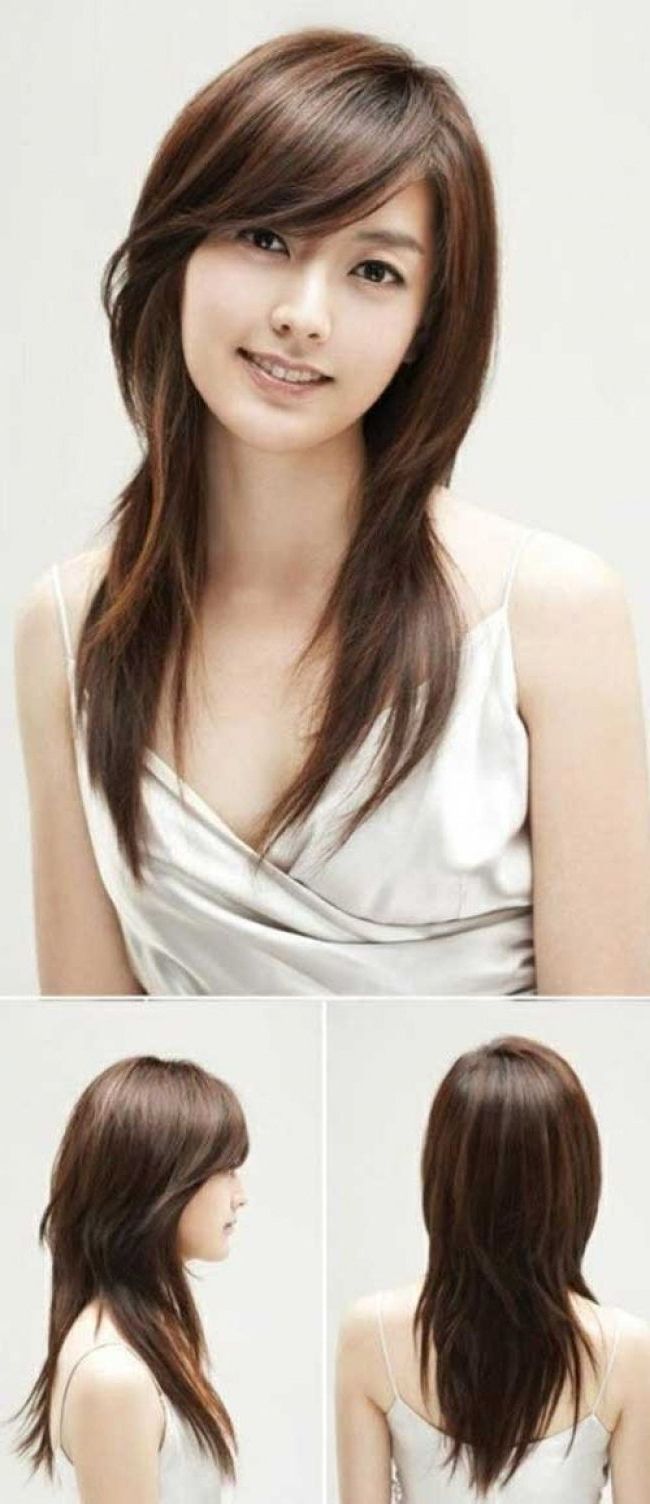 Trendy Medium Length Bob Asian Hairstyles With Long Bangs Regarding Pin En  (View 3 of 20)