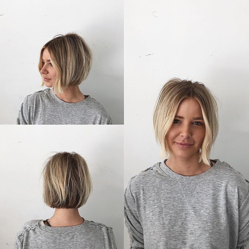 Undone Center Parted Blunt Bob With Face Framing Wave And With Regard To Well Liked Wavy Lob Hairstyles With Face Framing Highlights (View 1 of 20)