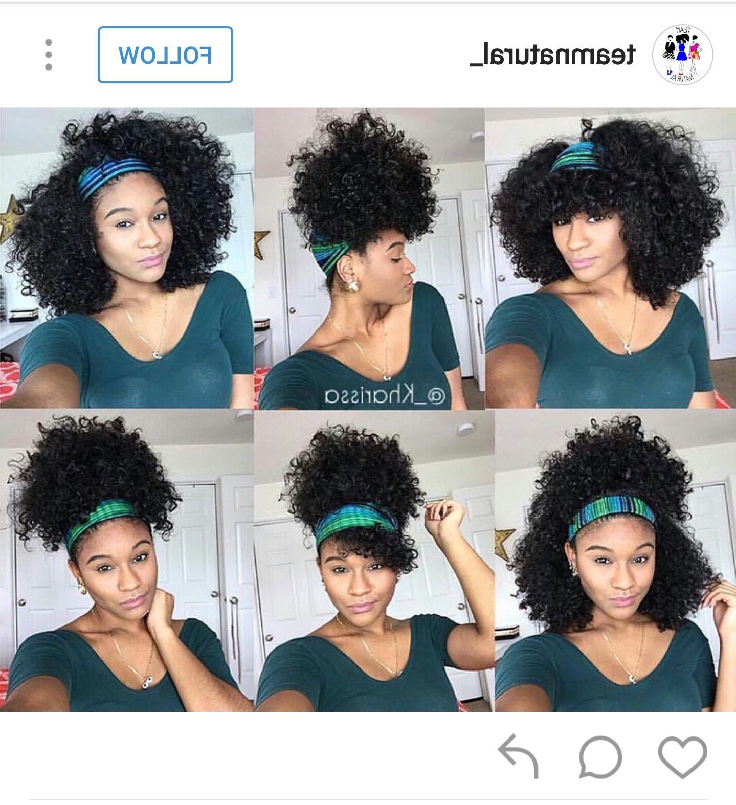 Well Known Hairstyles With Fringes, End Curls And Headband With Regard To How To Wear A Scarf/headband With A Wash And Go (View 3 of 20)