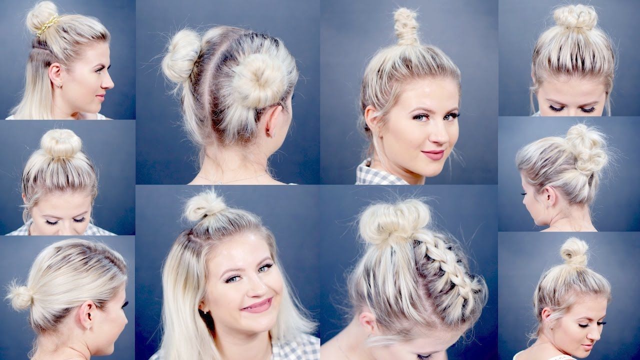 10 Easy Different Bun Hairstyles For Short Hair | Milabu Pertaining To Cute Bob Hairstyles With Bun (View 7 of 20)