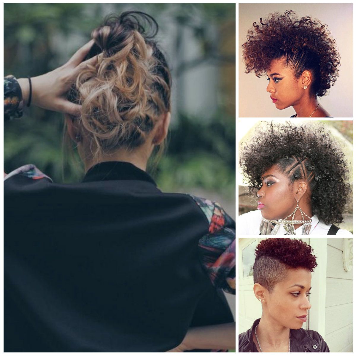 2020 Black & Red Curls Mohawk Hairstyles Pertaining To Curly Mohawk Hairstyles For Women  (View 15 of 20)