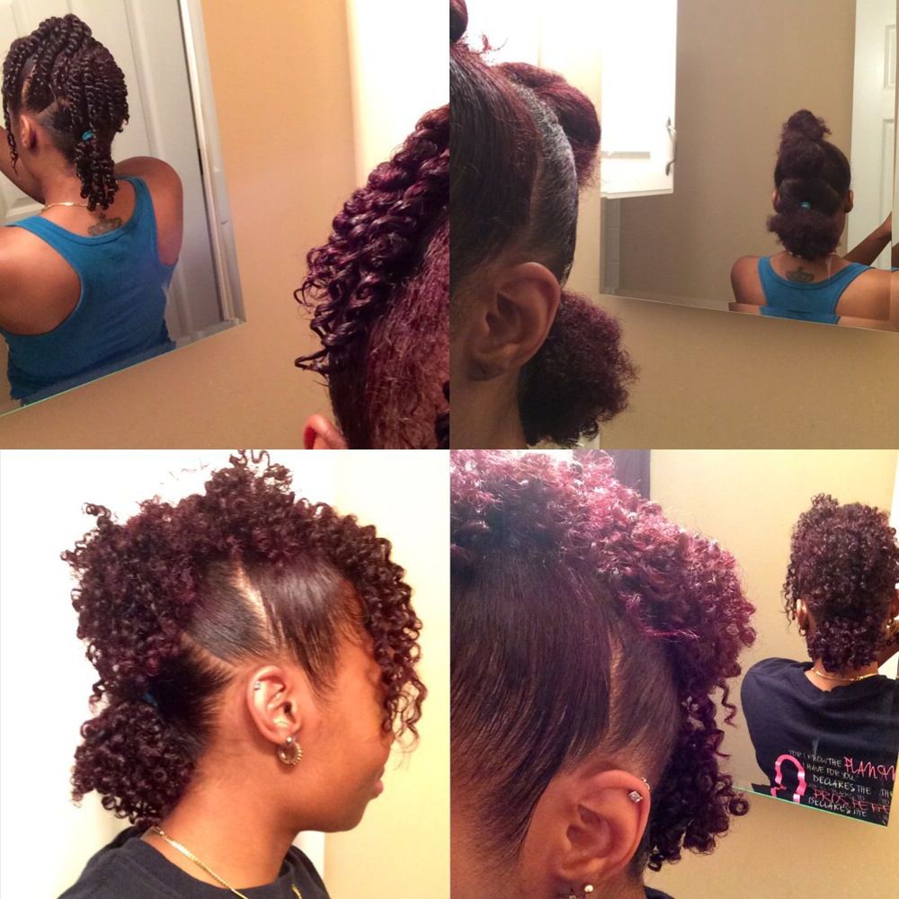 3 Ponytail Mohawk + Twist Out On Natural Hair (View 3 of 20)