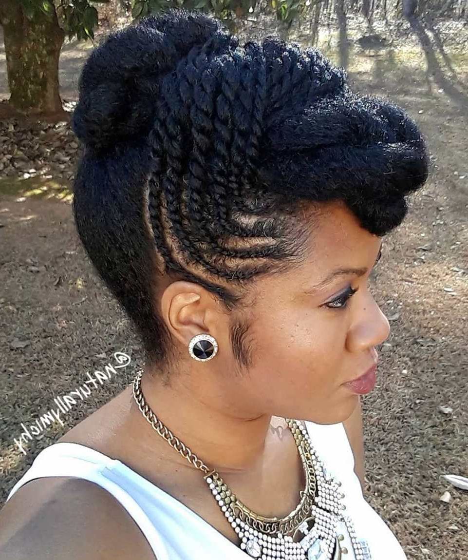 45 Classy Natural Hairstyles For Black Girls To Turn Heads Regarding Most Recent Elegant Curly Mohawk Updo Hairstyles (View 18 of 20)