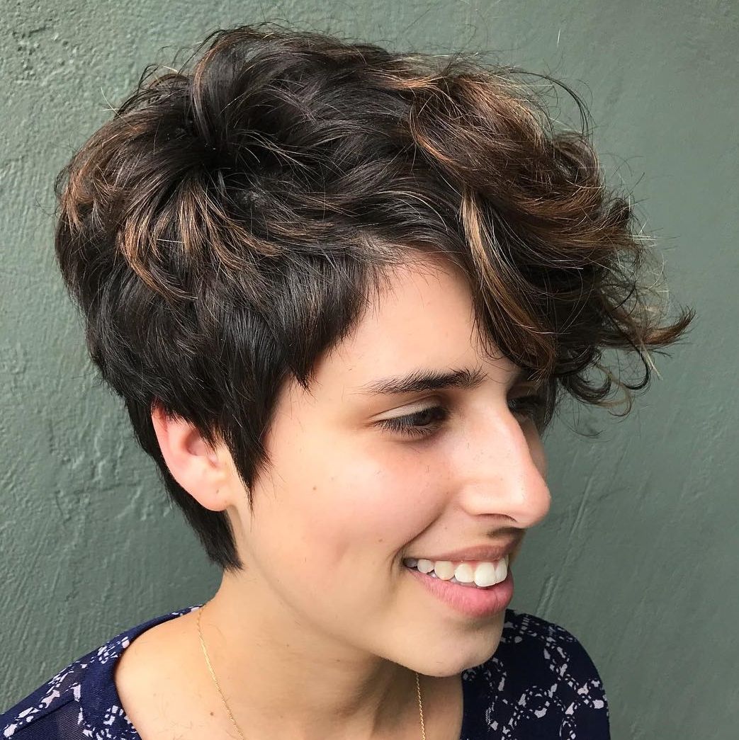 50 Hottest Pixie Cut Hairstyles In 2019 For Curly Pixie Haircuts With Highlights (View 8 of 20)