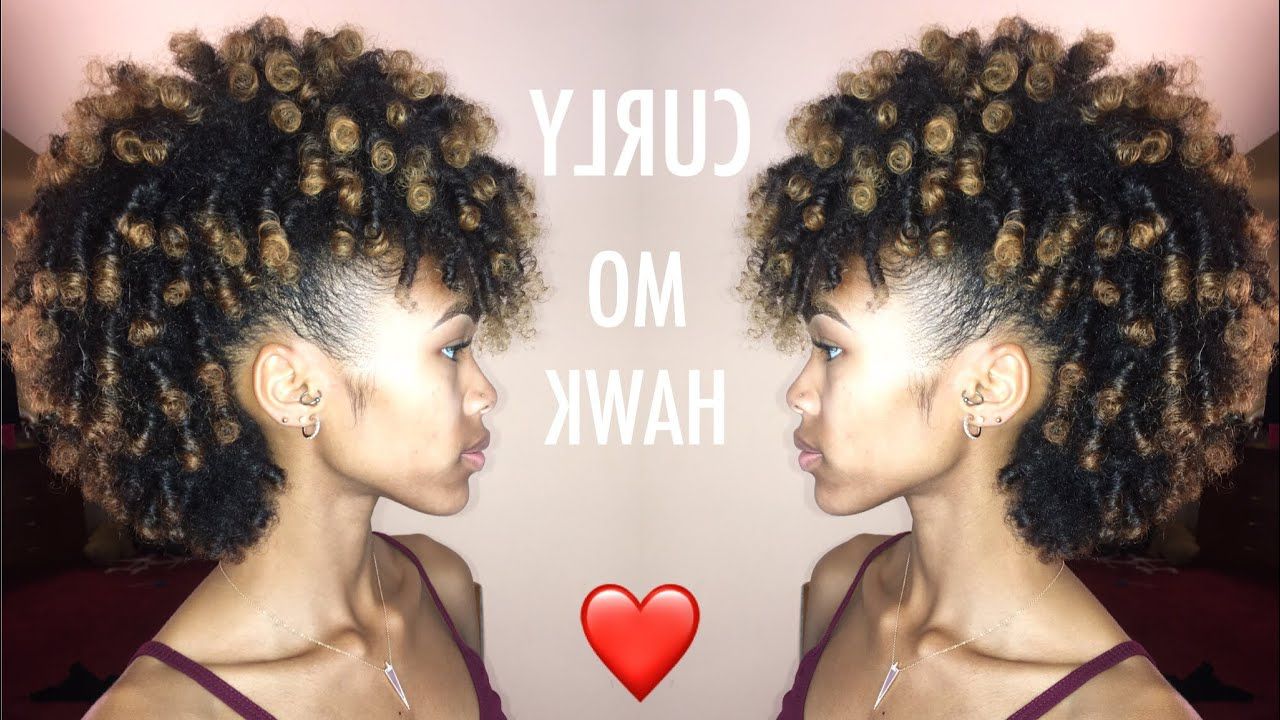 Best And Newest Big Curly Updo Mohawk Hairstyles Inside Easy Curly Mohawk On Natural Hair (View 8 of 20)
