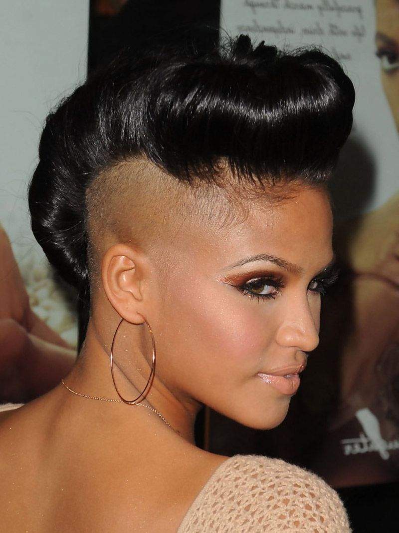 Best And Newest Long Hair Roll Mohawk Hairstyles Pertaining To 27 Short Hairstyles And Haircuts For Black Women Of Class (View 11 of 20)