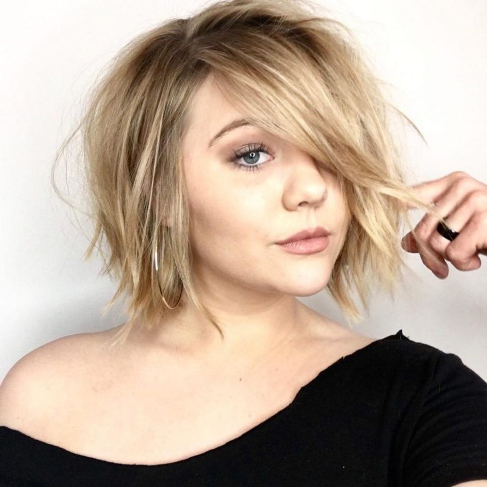 Hairstyles : Chic Choppy Bob Hairstyles For Beautiful Inside Blonde Bob Haircuts With Side Bangs (View 10 of 20)
