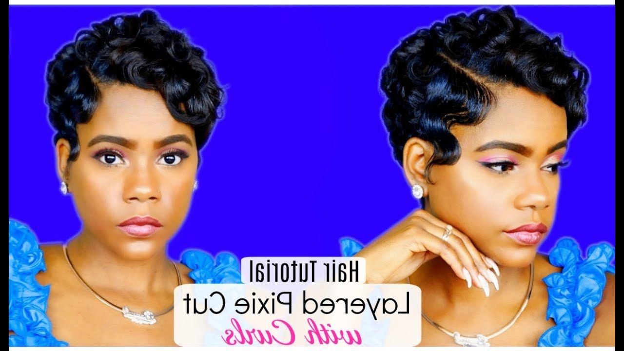 How I Style My Layered Pixie Cut W/curls At Home | Relaxed Short Hair |  Hair Tutorial | Leann Dubois Regarding Short Pixie Haircuts With Relaxed Curls (View 6 of 20)