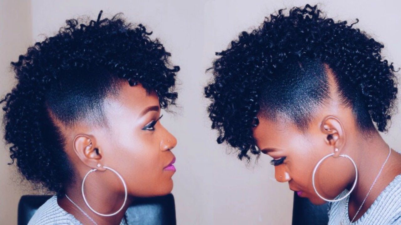 Most Up To Date Short And Curly Faux Mohawk Hairstyles Throughout Braidless Crochet Faux Hawk On Short Natural Hair (View 10 of 20)