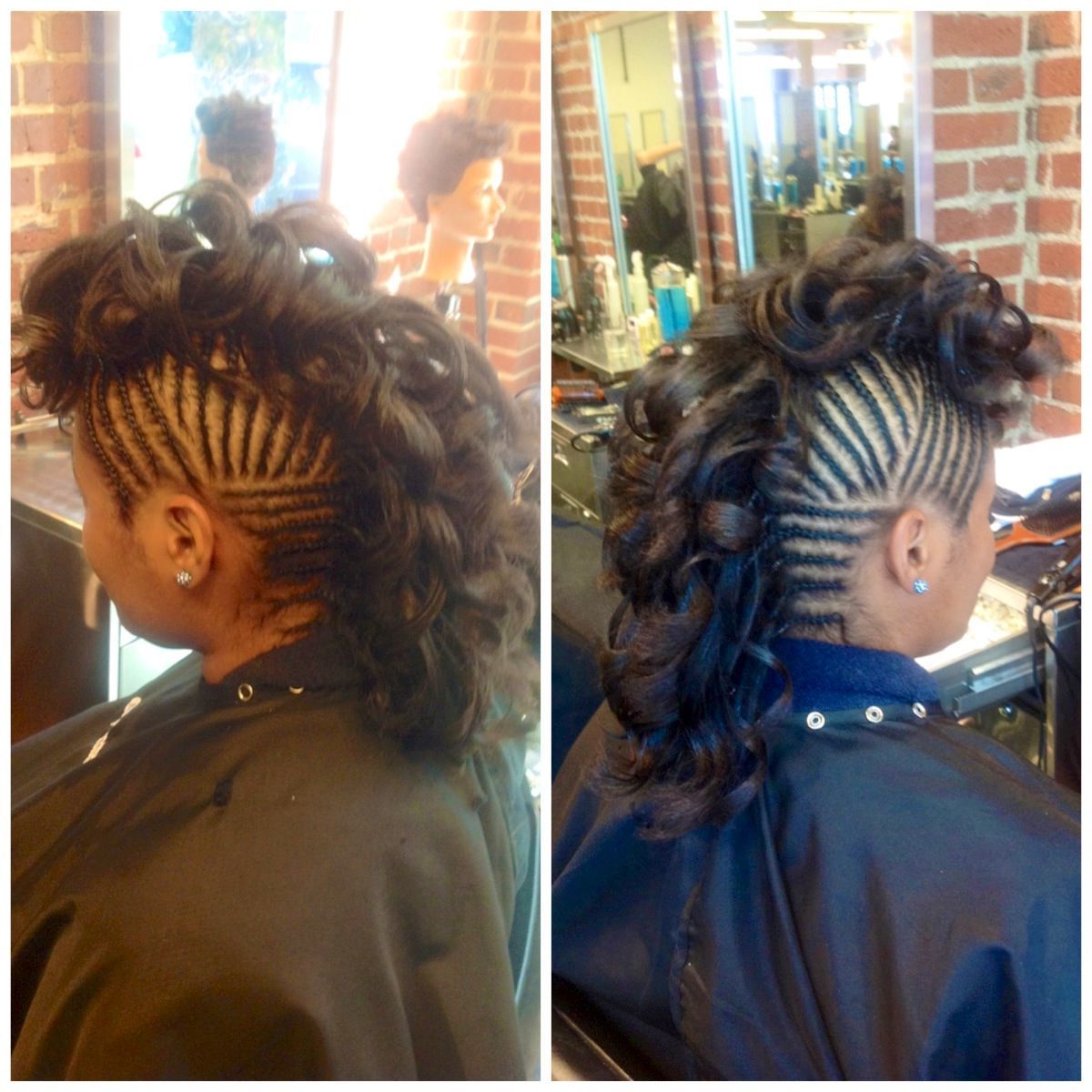 Natural Hair Curly Hair Mohawk Curly Mohawk Braids Design In Well Known Long Hair Roll Mohawk Hairstyles (View 4 of 20)