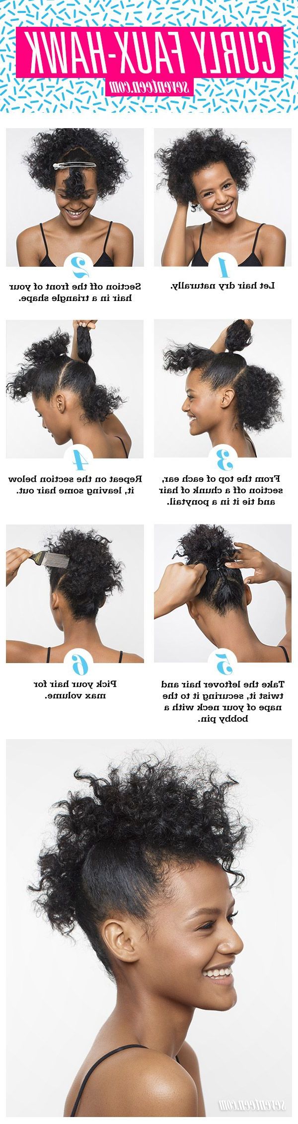 Natural Hair How To: Curly Faux Hawk (View 9 of 20)