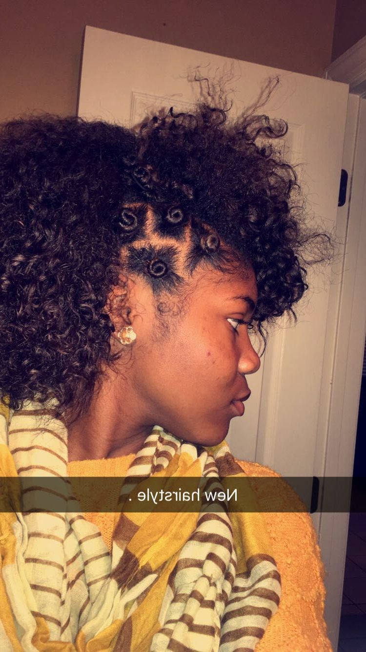 Pin On Curly Hair In 2021 Mohawk Hairstyles With Braided Bantu Knots (View 3 of 20)