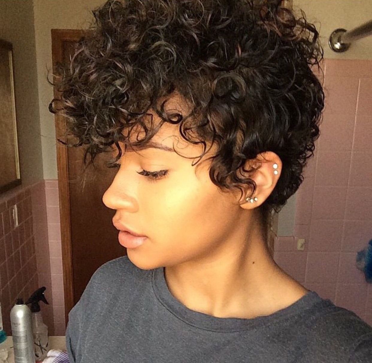 Pin On Pixies In Popular Pixie Mohawk Haircuts For Curly Hair (View 2 of 20)