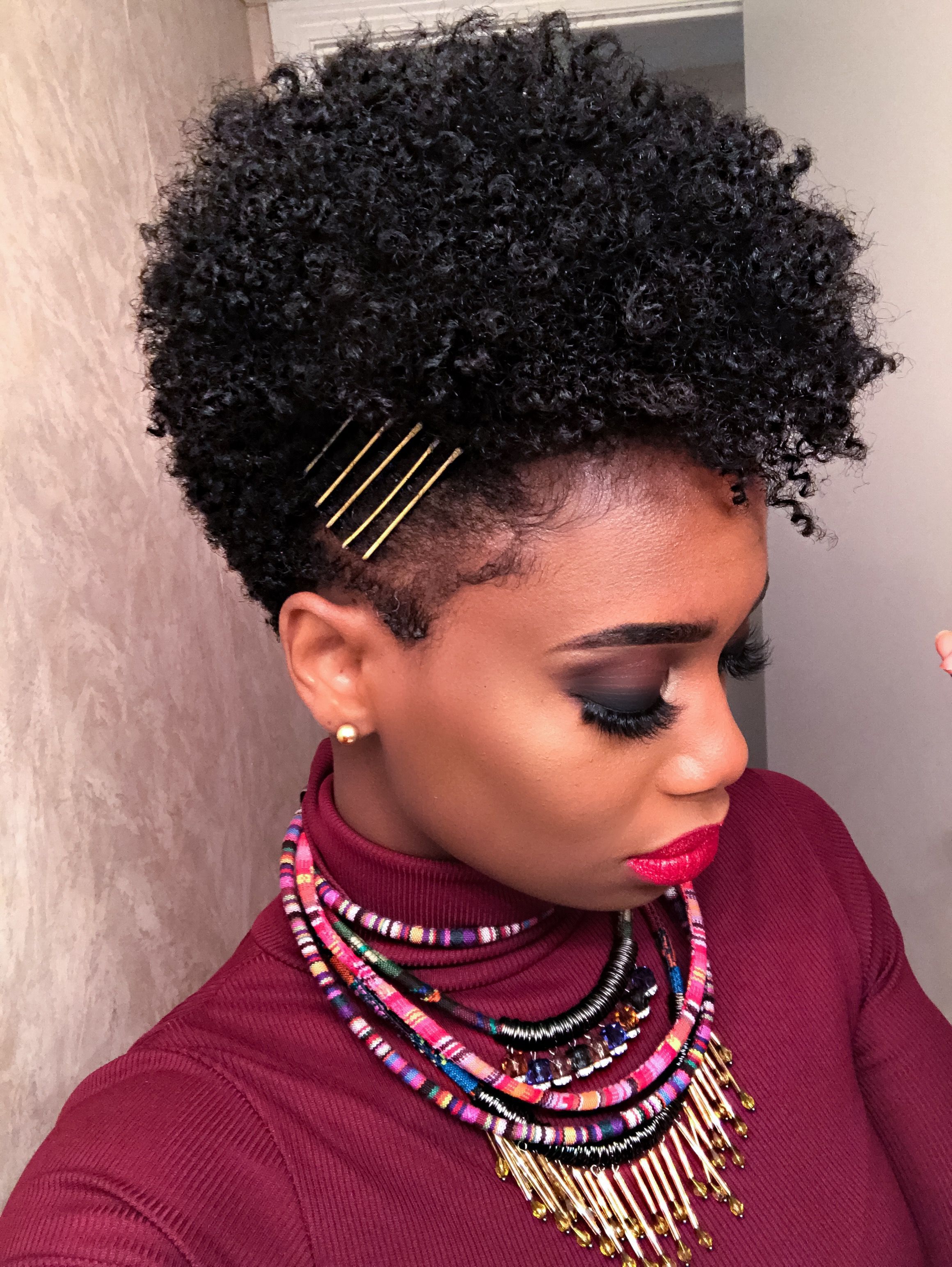 Pinkendra Kenshay On Fierce Tapered Cuts In 2019 In Popular Fierce Mohawk Hairstyles With Curly Hair (View 5 of 20)