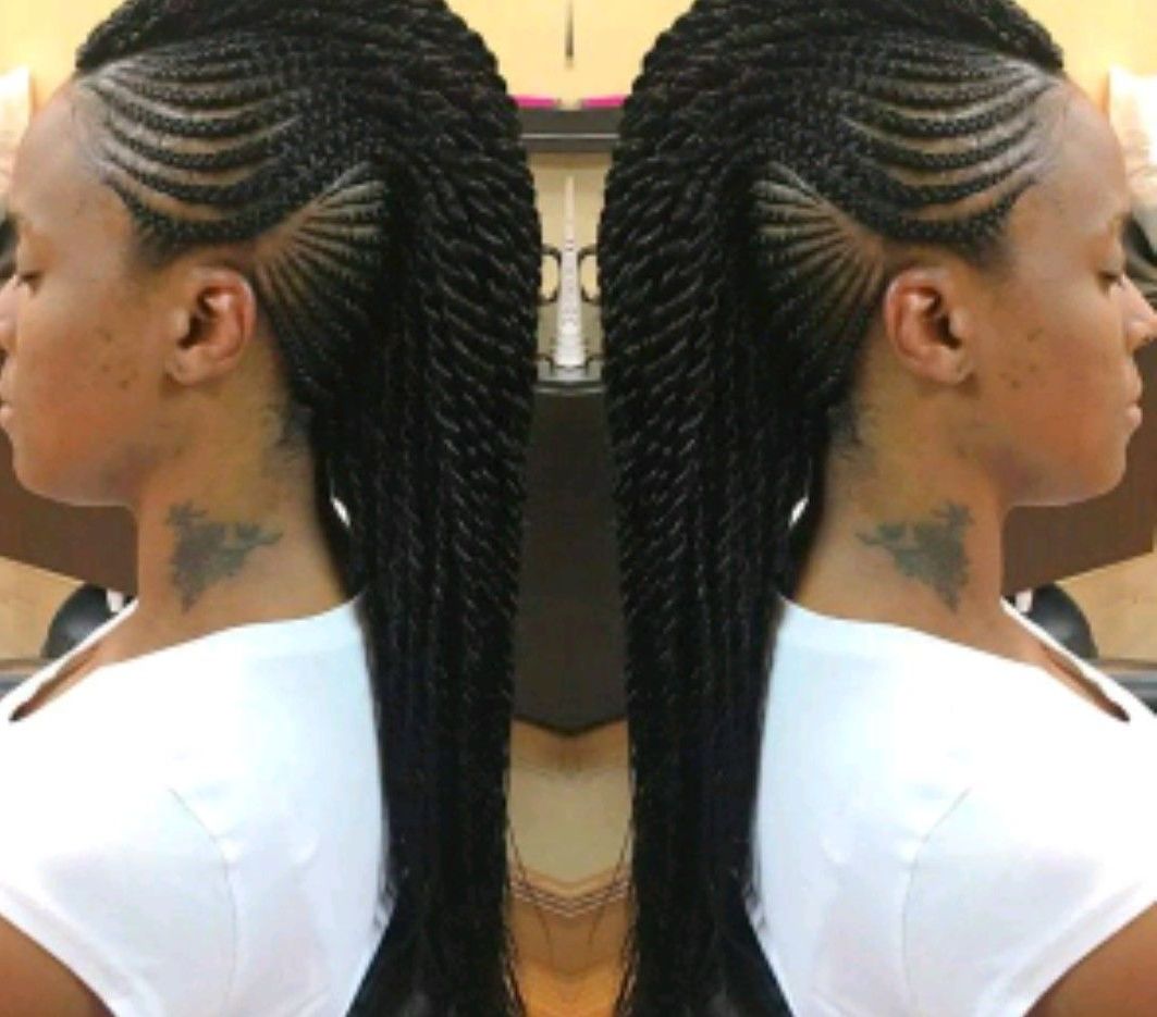 Pintanya King On Braiding & Crochet Protective Styles In Inside Most Recent Twisted Braids Mohawk Hairstyles (View 18 of 20)