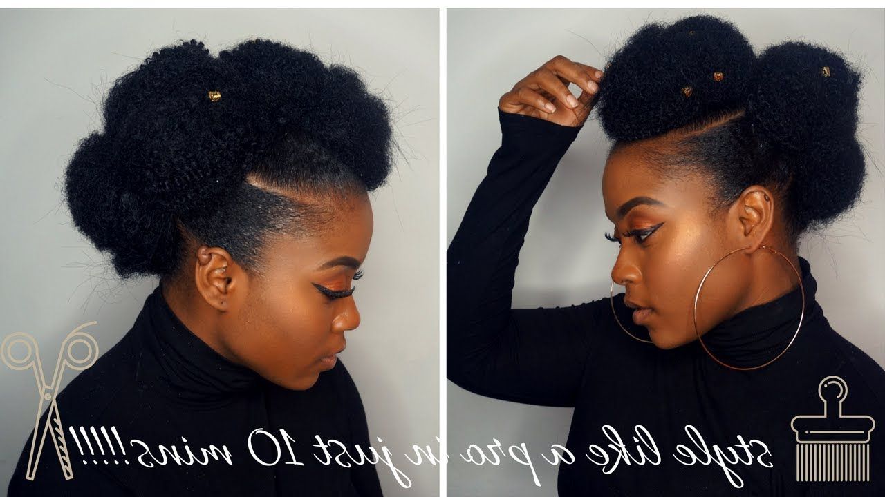 The Best Faux Hawk Updo Tutorial On Short Natural Hair !!! (View 12 of 20)