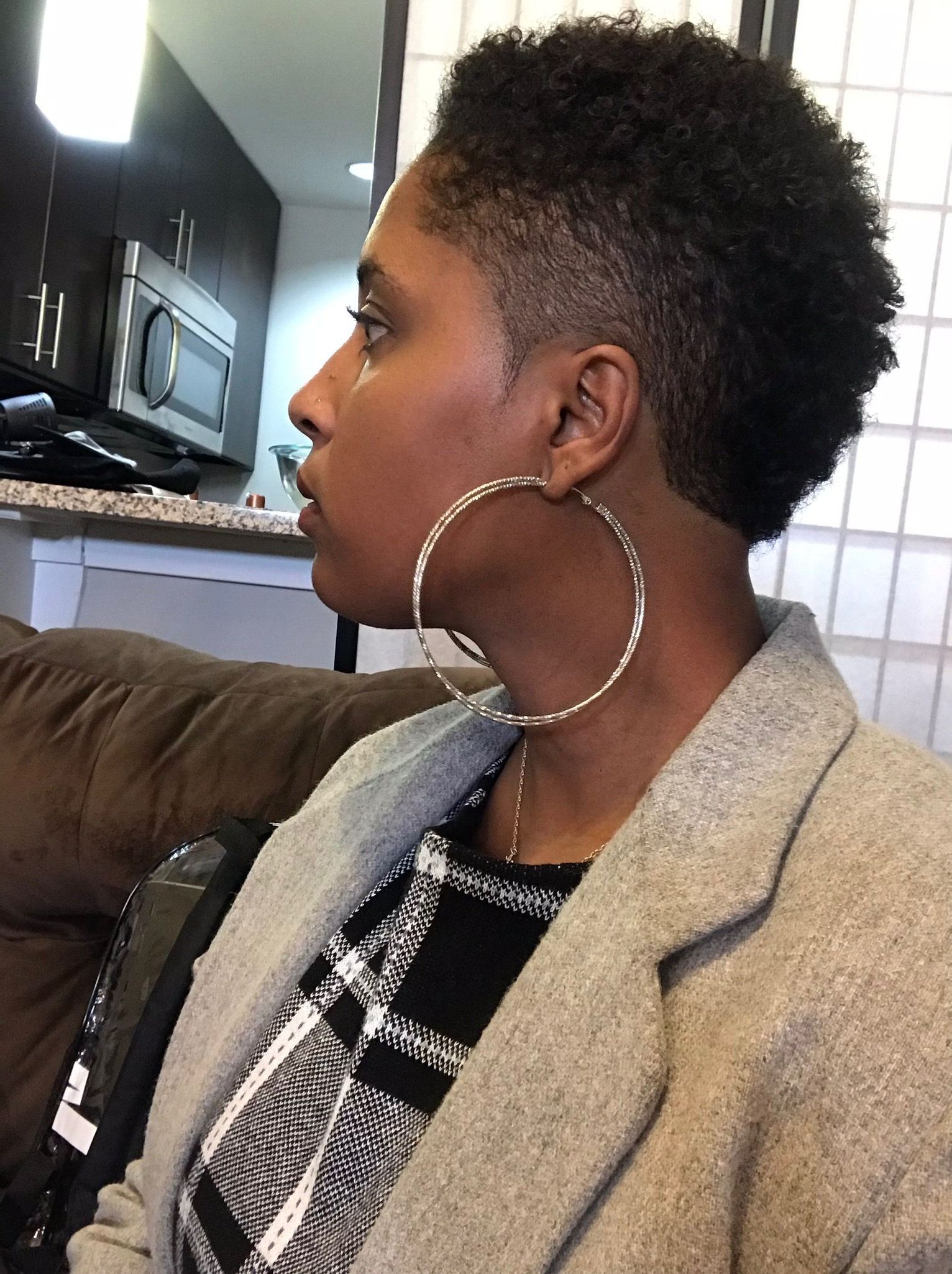 Twa Mohawk Shaved Sides Curly Hair Barber Short Hair In 2019 With Regard To Recent Short Hair Mohawk Hairstyles (View 2 of 20)