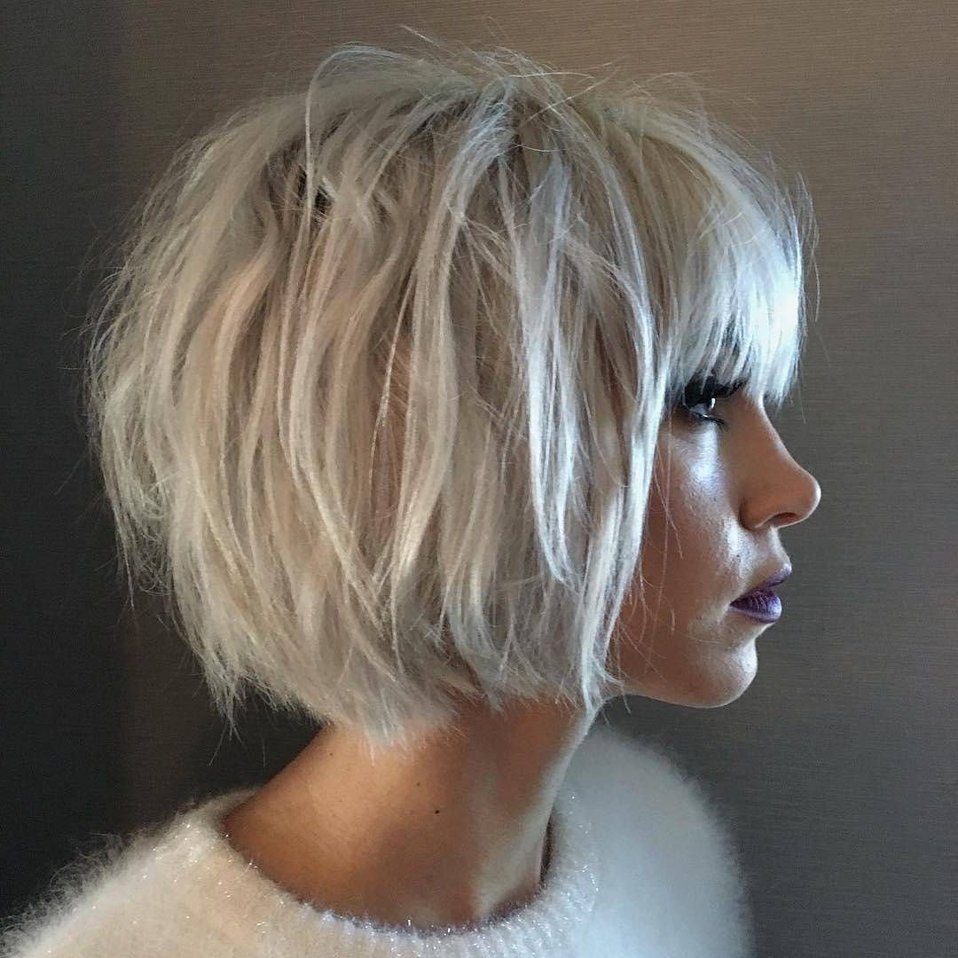 10 Choppy Haircuts For Short Hair In Crazy Colors 2020 Inside Popular Messy Razored Golden Blonde Bob Haircuts (View 15 of 20)