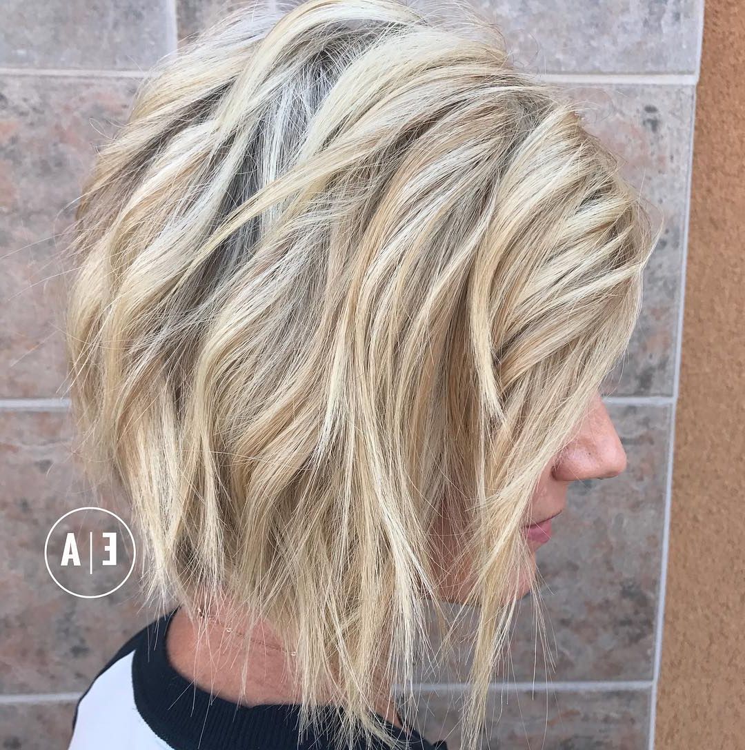 10 Lob Haircut Ideas – Edgy Cuts & Hot New Colors – Popular For Most Current Lovely Two Tone Choppy Lob Hairstyles (View 7 of 20)