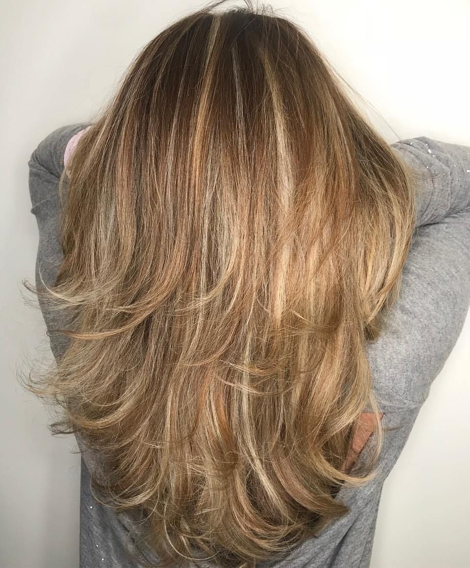 2018 Disconnected Brown Shag Long Hairstyles With Highlights With Regard To How To Nail Layered Hair In 2019: Full Guide To Lengths And (View 15 of 20)