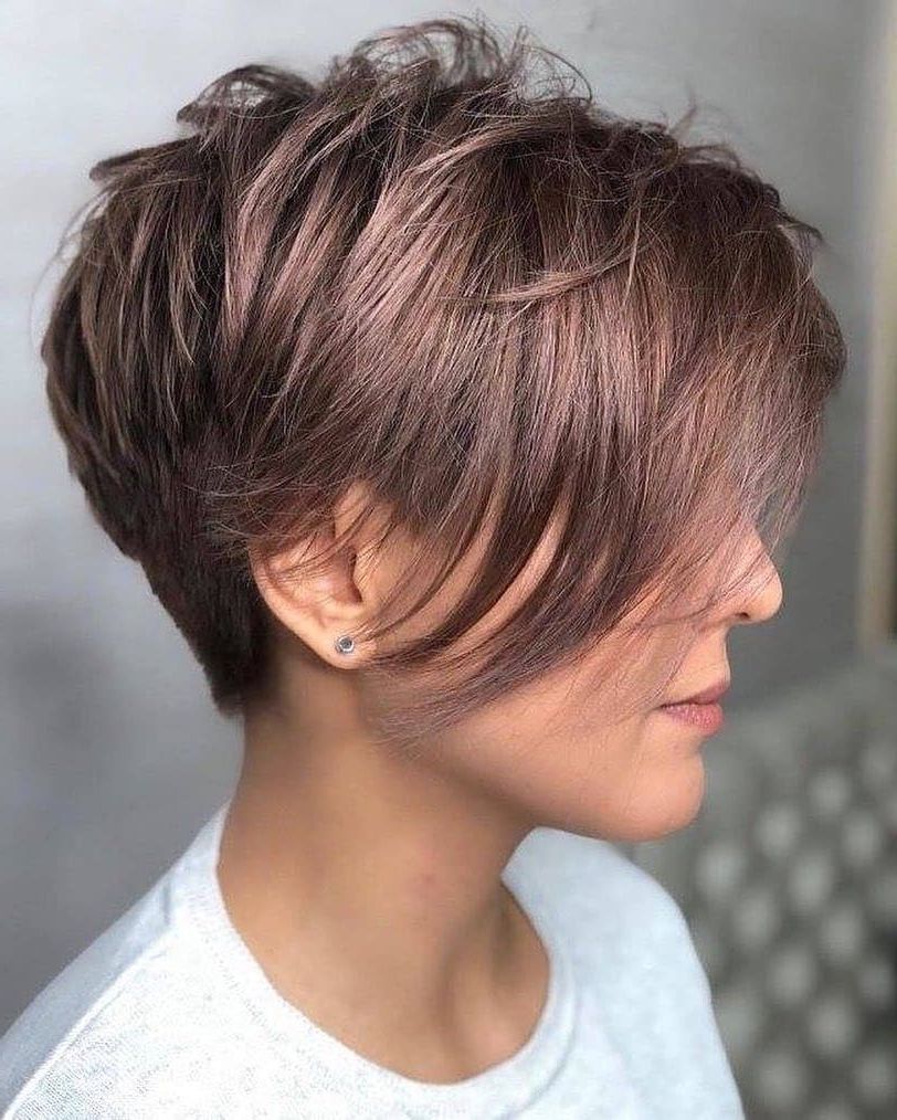 35 Best Pixie Cut Hairstyles For 2019 You Will Want To See With Regard To Tapered Shaggy Chocolate Brown Bob Hairstyles (View 13 of 20)