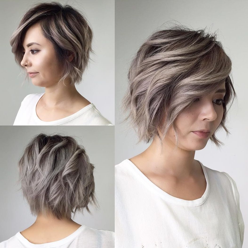 40 Classy Hairstyles For Round Faces To Choose In 2019 In Layered Short Hairstyles For Round Faces (View 1 of 20)