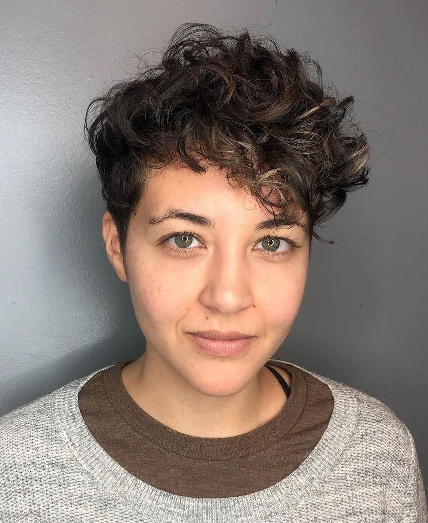40 Incredibly Cool Curly Hairstyles For Women To Embrace In 2019 Within Short Tapered Pixie Upwards Hairstyles (View 18 of 20)
