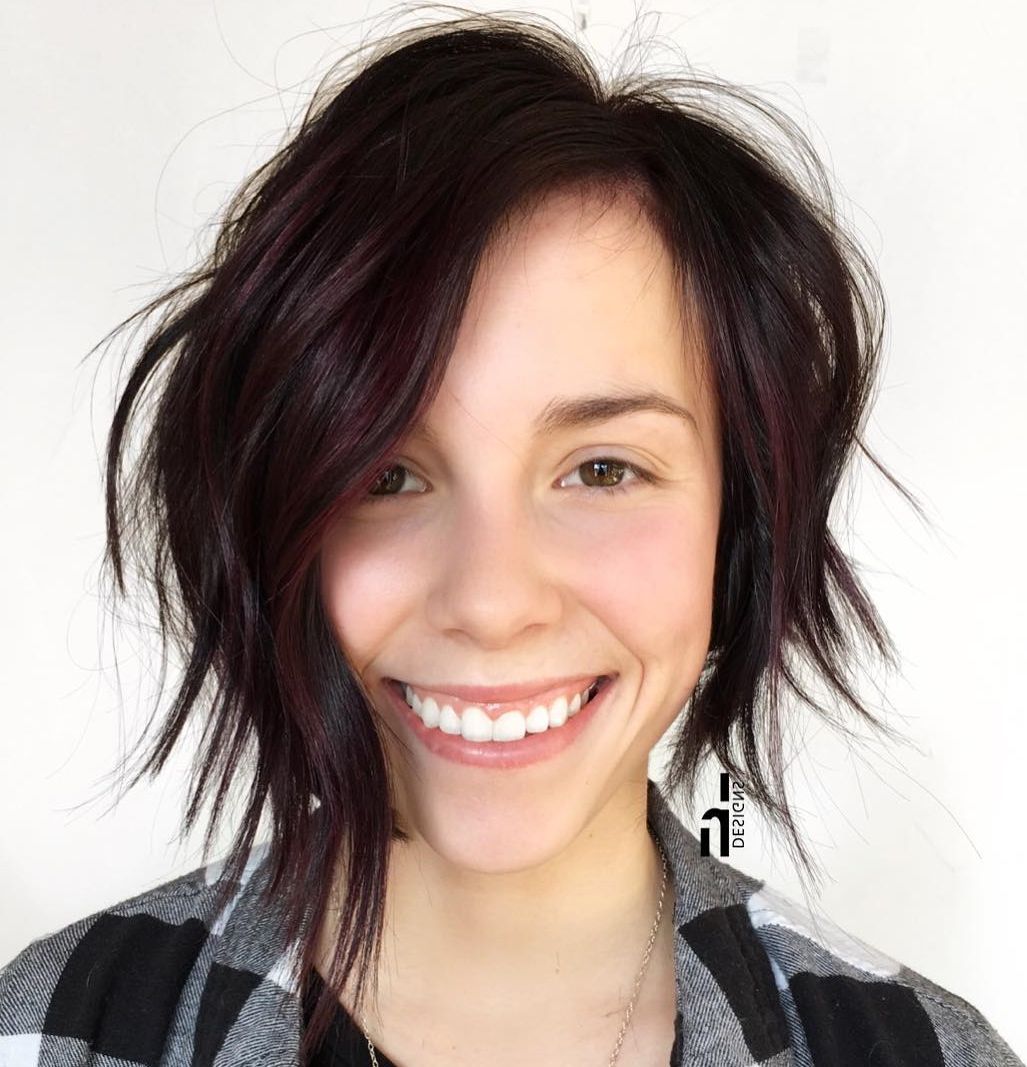 45 Short Hairstyles For Fine Hair To Rock In 2019 Within Vibrant Burgundy Shag Haircuts (Gallery 20 of 20)