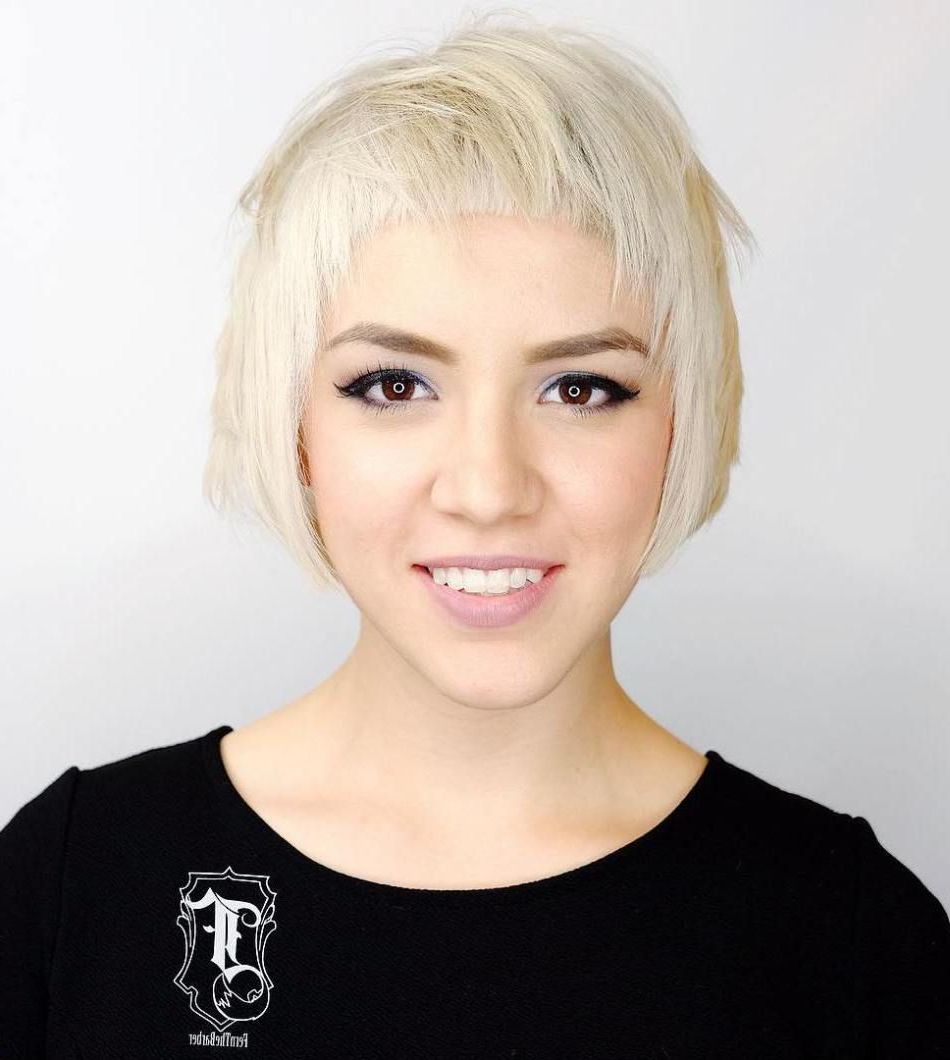50 Classy Short Bob Haircuts And Hairstyles With Bangs | The With Regard To Short Bob Hairstyles With Cropped Bangs (View 5 of 20)