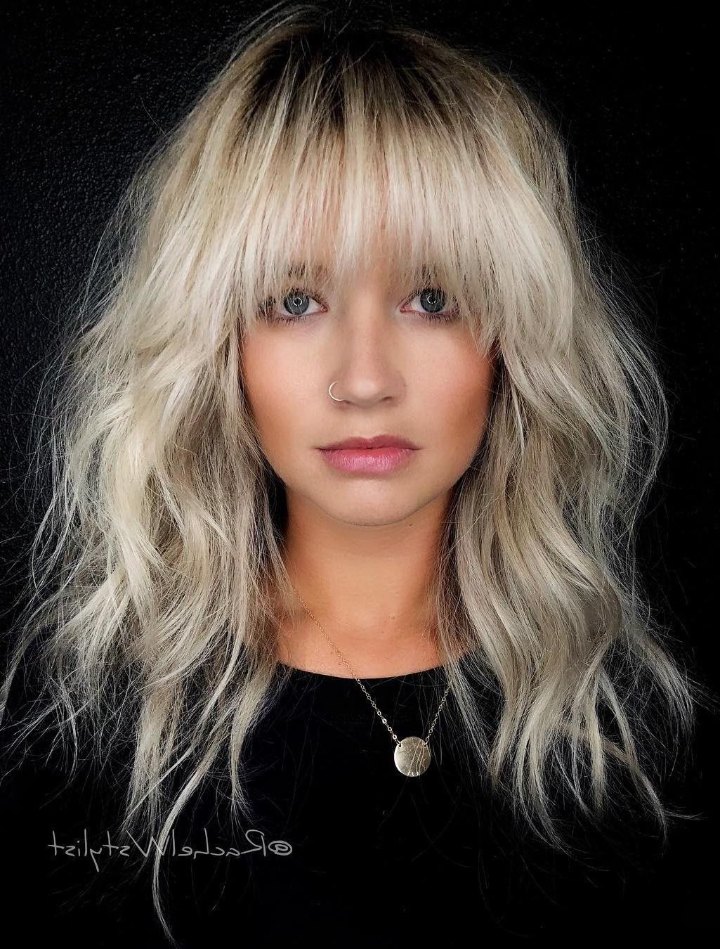 50 Head Turning Hairstyles For Thin Hair To Flaunt In 2019 In Most Current Wispy Layered Blonde Haircuts With Bangs (View 18 of 20)