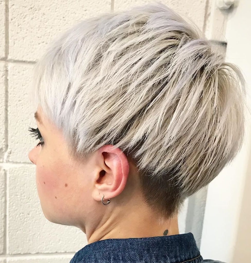 50 Hottest Pixie Cut Hairstyles In 2019 With Sophisticated Wavy Ash Blonde Pixie Bob Hairstyles (View 6 of 20)