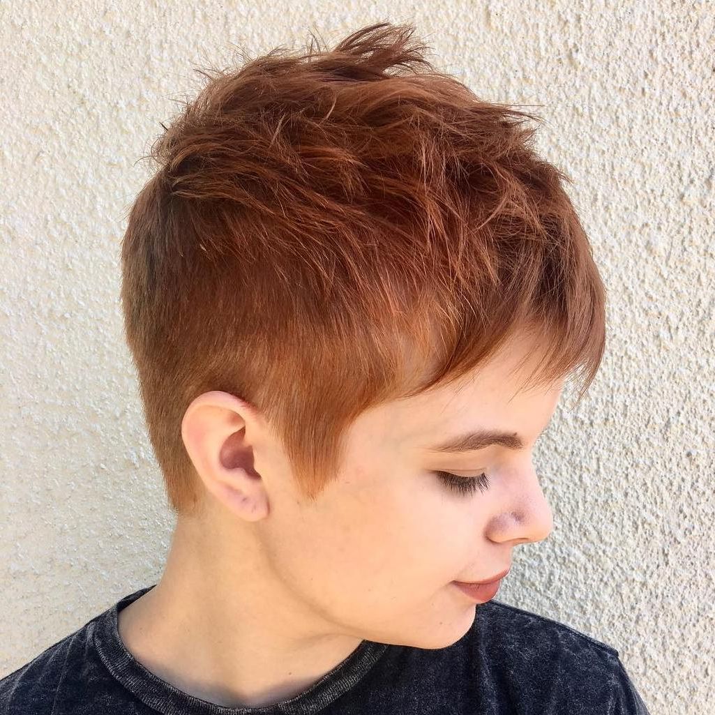50 Images To Choose A Cool Choppy Pixie Haircut – Hair With Tapered Pixie Boyish Haircuts For Round Faces (View 14 of 20)