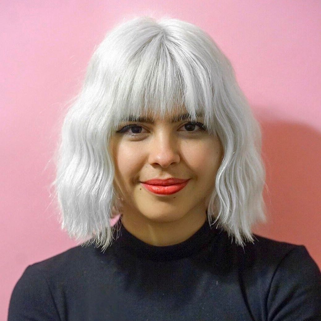 50 Most Flattering Bob Haircuts For Round Faces – Hair Within Fashionable Silver White Wispy Hairstyles (View 17 of 20)