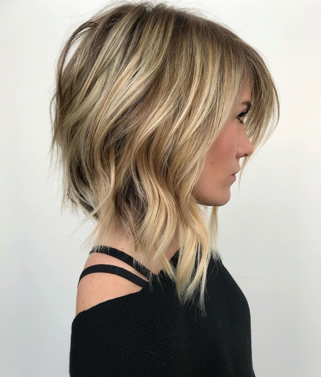 59 Best Lob Haircuts & Hairstyles | How To Style Your Long Bob For Golden Bronde Bob Hairstyles With Piecey Layers (View 19 of 20)