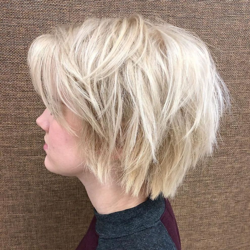 60 Short Shag Hairstyles That You Simply Can't Miss In 2019 With Regard To Voluminous Short Choppy Blonde Bob Hairstyles (View 1 of 20)