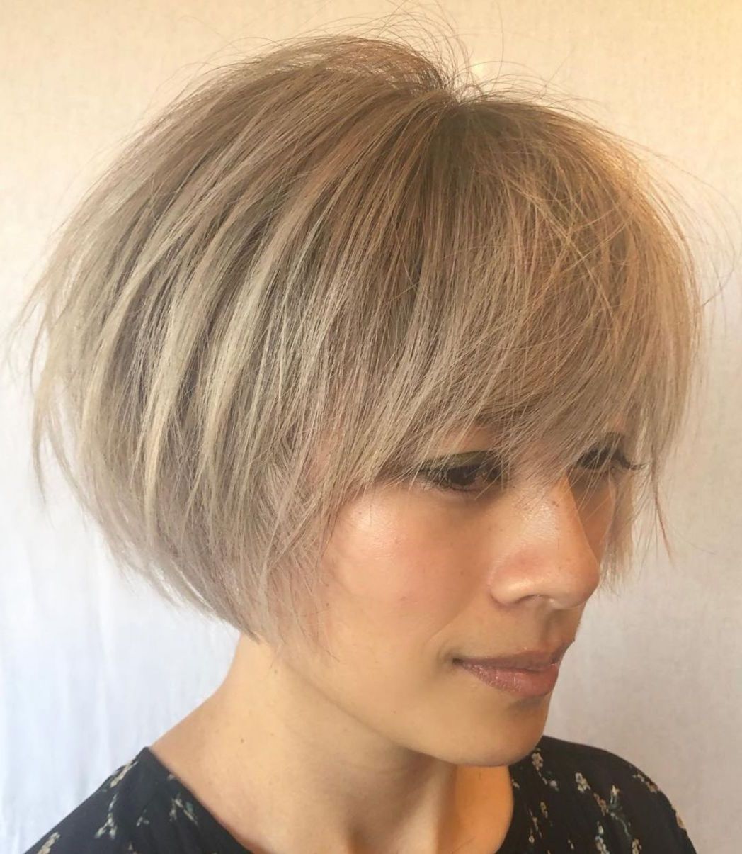 60 Short Shag Hairstyles That You Simply Can't Miss | Me Intended For Straight Wispy Jaw Length Bob Hairstyles (Gallery 1 of 20)