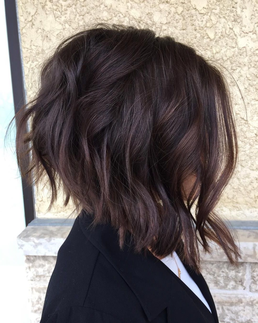 Another Glance At This Textured Cropped Bob Regarding Short Bob Hairstyles With Textured Waves (View 3 of 20)