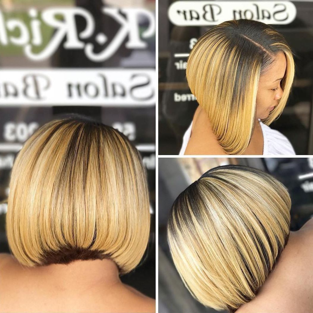 Best And Newest Feathered Golden Brown Bob Hairstyles With Regard To 50 Impossible To Miss Bob Hairstyles For Black Women – Hair (Gallery 20 of 20)