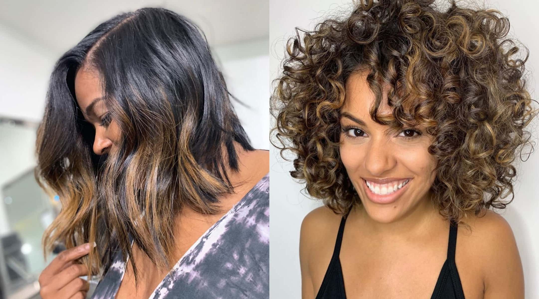 Fashionable Honey Bronde Shaggy Hairstyles With Bangs In Stunning Bob Hairstyles For Black Women (View 11 of 20)